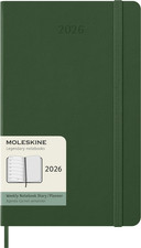Moleskine 2026 Weekly Diary Planner Size Large Hard Cover Green (13x21 cm)
