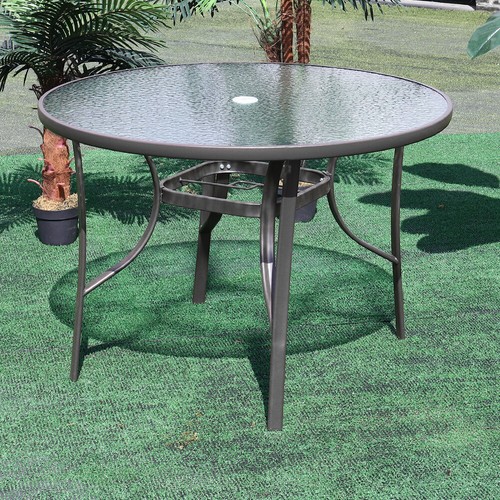 Round tempered glass - tempered, table