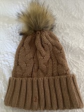 Lipsy Camel Beige Bobble Hat