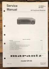 Marantz SR-66 Receiver Service