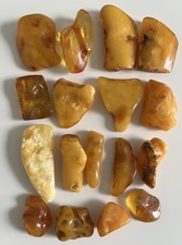 Natural  Amber Stones Polished
