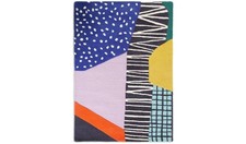 Abstract Tufted Wool Cut Pile