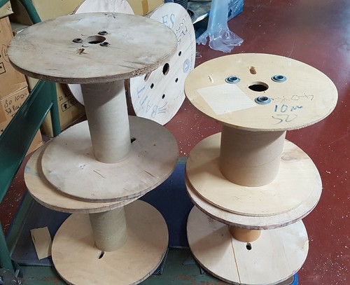 Plywood cable reel for - , wire