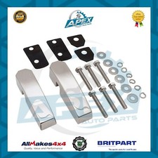 STAINLESS STEEL WINDSCREEN BRACKETS PAIR FOR LAND ROVER DEFENDER - PART DA1142SS