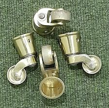 Solid Brass Vintage Round Cup Caster wheels - 30mm - Furniture
