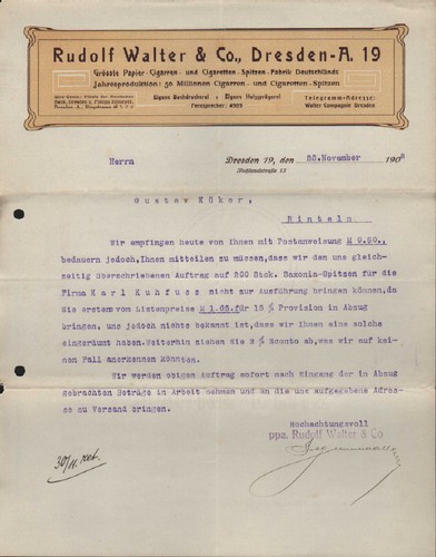 Dresden letter 1908 paper - 1908,,