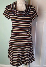 Apricot Navy Blue Striped