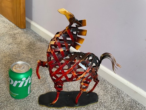 Metal horse sculpture hollowed - metal,