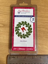Spellbinders Shapeabilities HOLLY WREATH Cut, Emboss & Stencil metal die