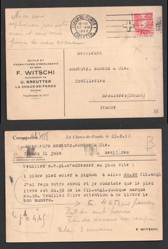 1937 switzerland horology - horology, f