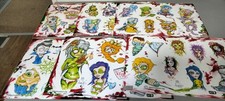 Quirky Cartoon full colour A3  Tattoo Flash Sheets X 6  Laminated