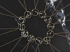 Zodiac Sign Necklace Gold