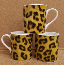 Leopard Brown Mugs Set of 4