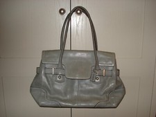 COACH Grey Leather Handbag / Shoulder Bag, Hardly Used, Original Dust Bag