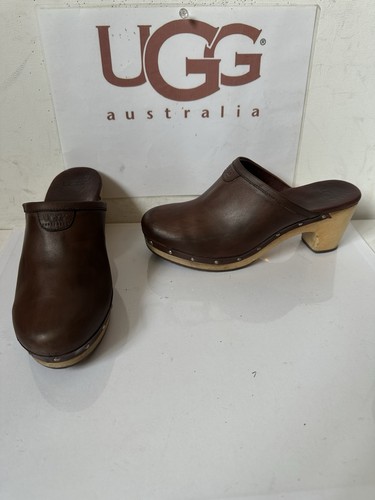 Ugg brown leather - leather, clog