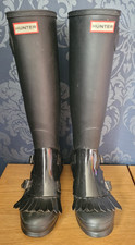 Limited Edition Black Hunters Wellies UK7 - WMN ORG TALL MONK