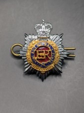 ROYAL ARMY SERVICE CORPS.OFFICERS ENAMELLED BI-METAL ARMY CAP/ COLLAR  BADGE PIN