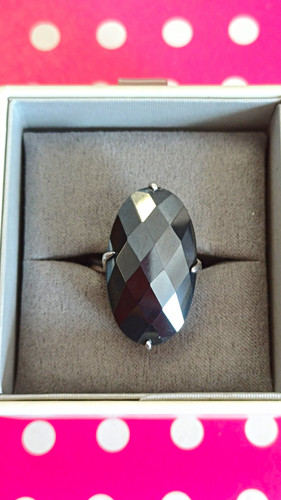 Qvc silver cocktail ring oval - silver,