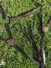 acavallo 5 point breast plate brown leather