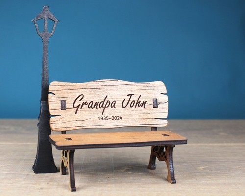 Personalized wooden bench - wooden, &