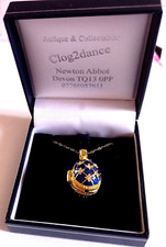 FABERGE EGG PENDANT WITH ANGEL SURPRISE -STUNNING