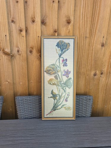 Vintage framed tapestry - vintage,