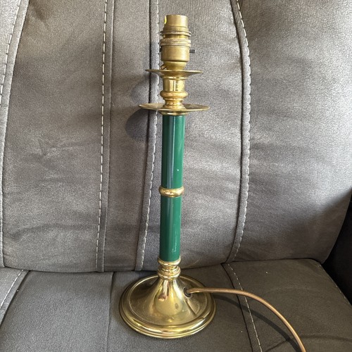 Vintage tall brass green - brass,