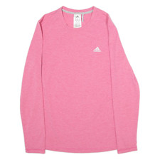 ADIDAS Climalite Girls T-Shirt Pink Long Sleeve M