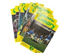 10x Vintage Bundle Norwich City Canaries Football Programs Memorabilia 1980 NCFC