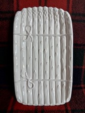 White Ceramic Asparagus Plate