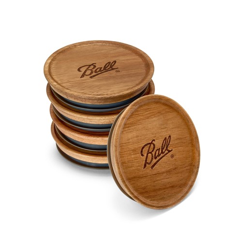 Jar wooden storage lids pack - storage,