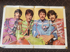Original Sgt Pepper Beatles Fan Club Poster 1967 VGC-
