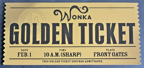 Golden foil ticket willy - willy, wonka