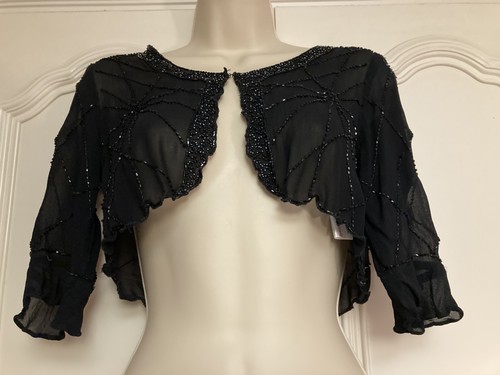 Black sequin shrug bolero - ,