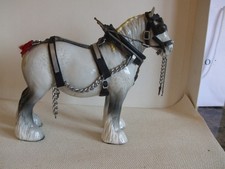 Beswick Horse - Grey Shire with Detachable harness