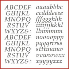 Sticky Back Vinyl Letters Italic Alphabet 15/20/25/30/40 mm signs banners shops