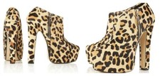 TOPSHOP ANIMAL PRINT LEATHER