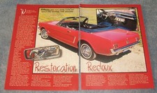 1965 Rangoon Red Ford Mustang Convertible Vintage Article "Restoration Redoux"