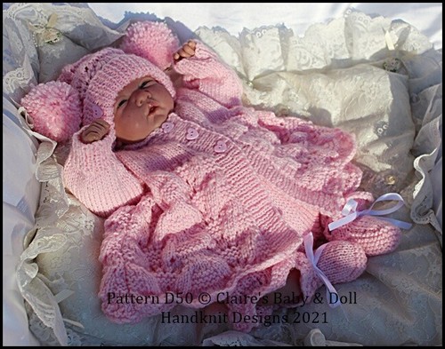 Knitting pattern lacy matinee - lacy,