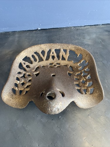 Vintage cast iron farm seat - vintage,