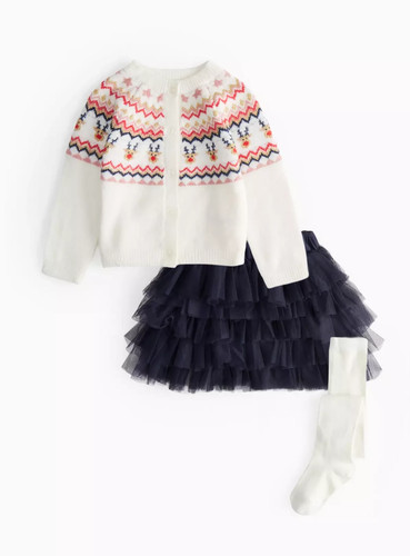 Girls christmas cardigan tutu - girls,