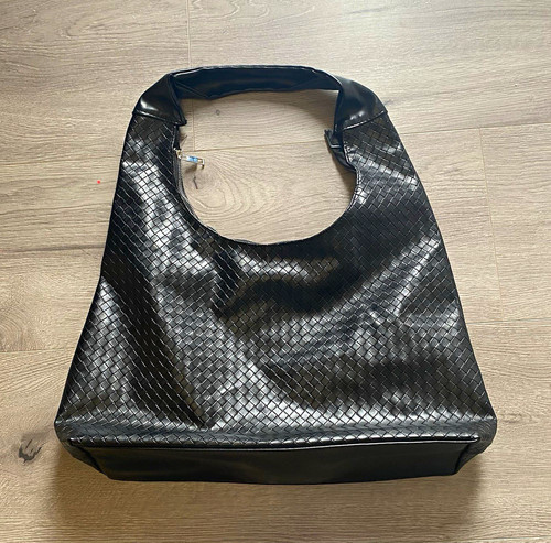 Gina black woven - black, faux