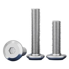 Allen Hex Socket Flat Thin Large Big Head Screws Bolts M6 M8 M10 M12/6 - 120mm