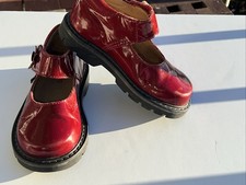 Red patent leather - red,
