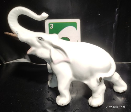 Porcelain elephant gold - elephant,