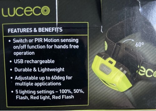 Luceco head torch - luceco,