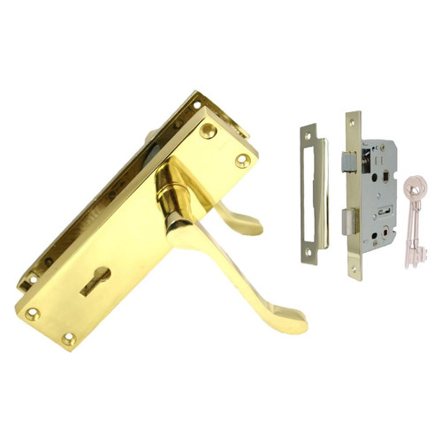 Lock door handles modern brass - handles,