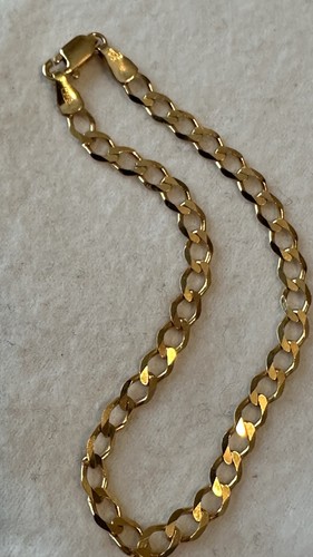 9ct flat curb bracelet - flat,