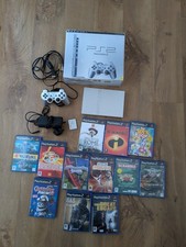 PlayStation 2 Slim Console Silver  Fully Tested Bundle With 12 Games 