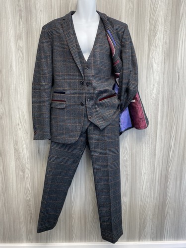 Marc darcy blue check wool - darcy,